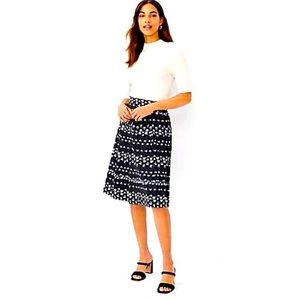 NWT Ann Taylor Floral Chain Circle Pleated skirt - size 12P